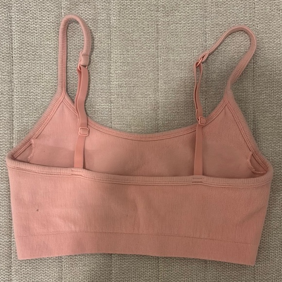 Pink Ribbed Aerie athleteic Bralette - Picture 6 of 6